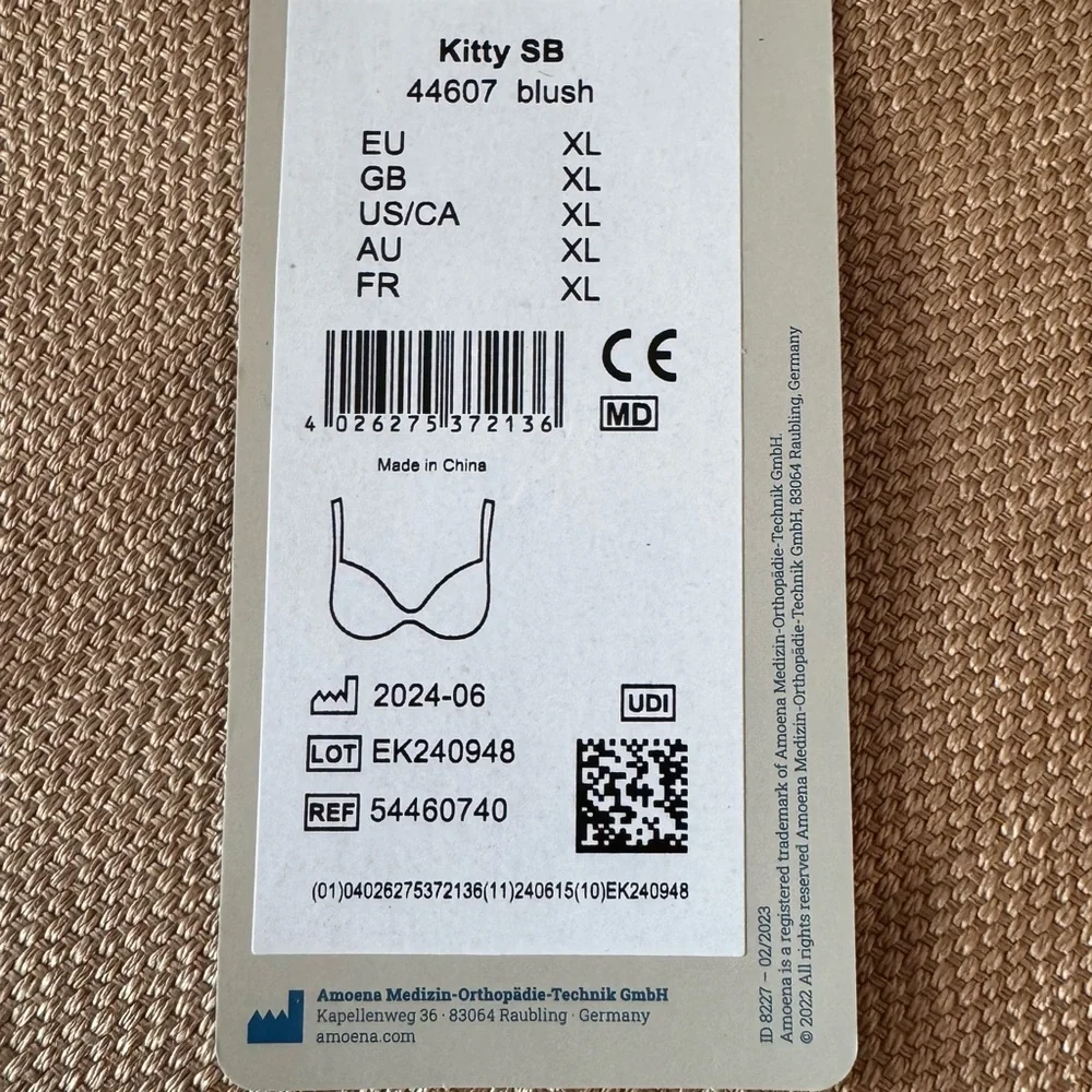 NWOT Amoena Kitty Mastectomy Bra Size XL - Picture 8 of 8